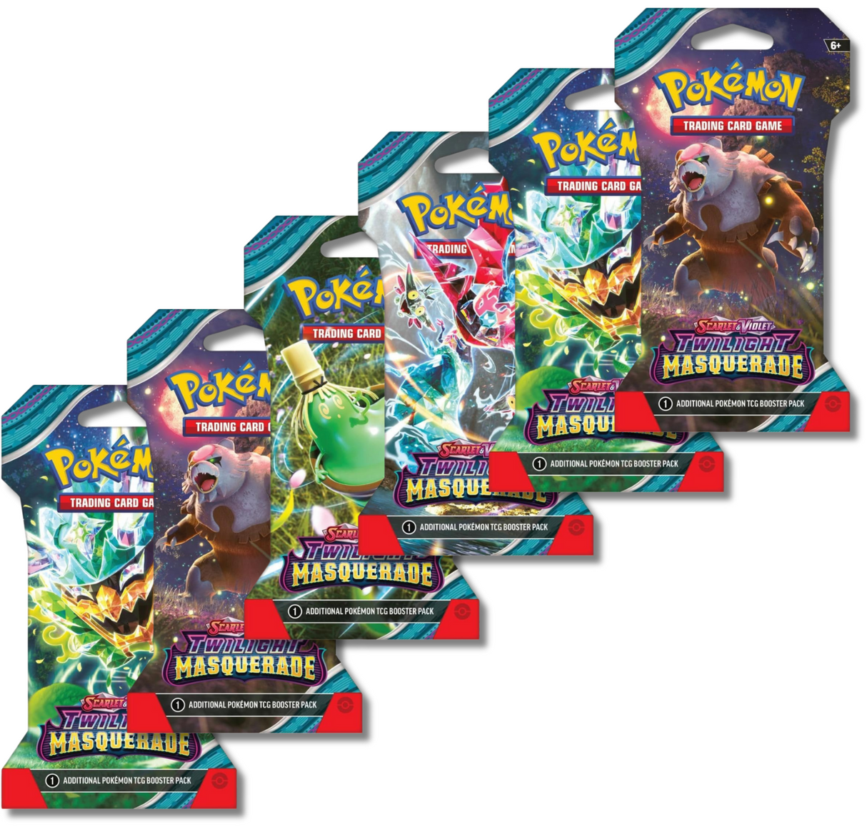 Pokemon Scarlet & Violet Twilight Masquerade | 6 Sleeved Boosters