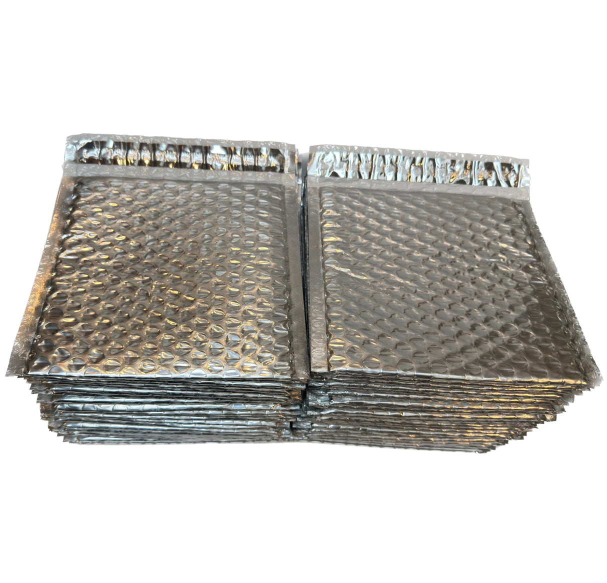 BlueProton Silver Metalized Poly Bubble Mailers, 6" x 6.5" (25-Pack)