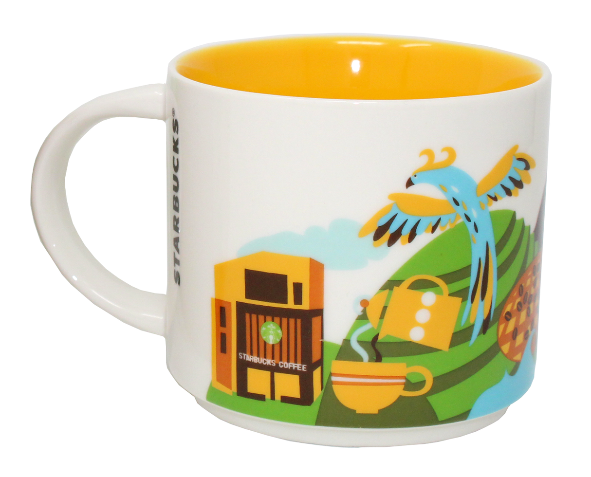 Starbucks You Are Here Series Puer Ceramic Mug, 14 Oz