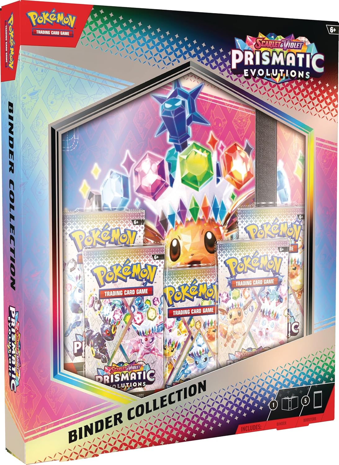 Pokemon SV8.5 Scarlet and Violet Prismatic Evolutions Binder Collection (2-Pack)