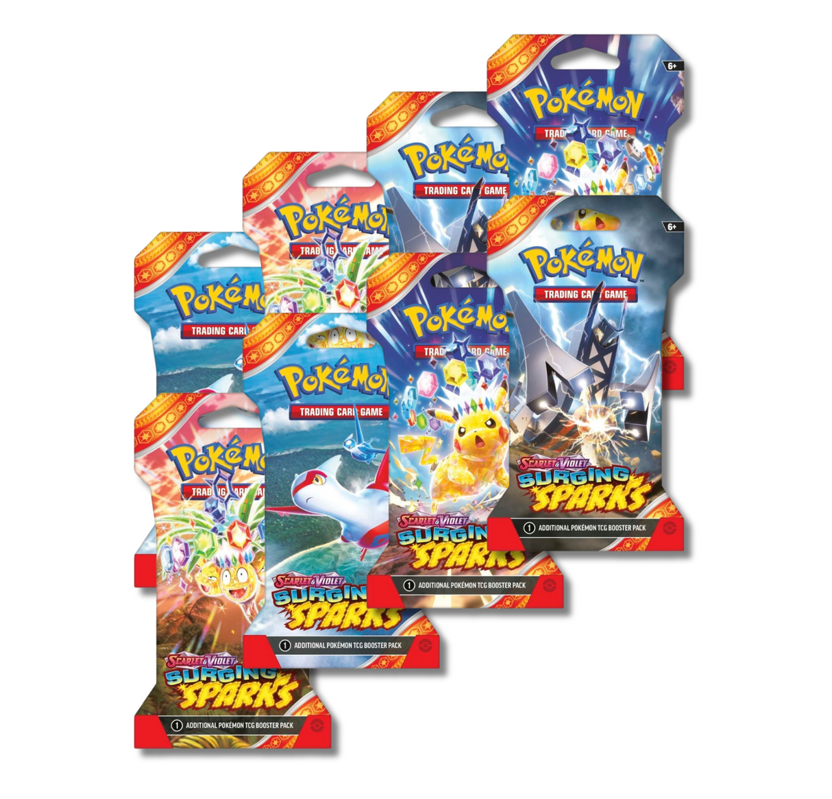 Pokemon Scarlet & Violet Surging Sparks | 8 Sleeved Boosters Packs