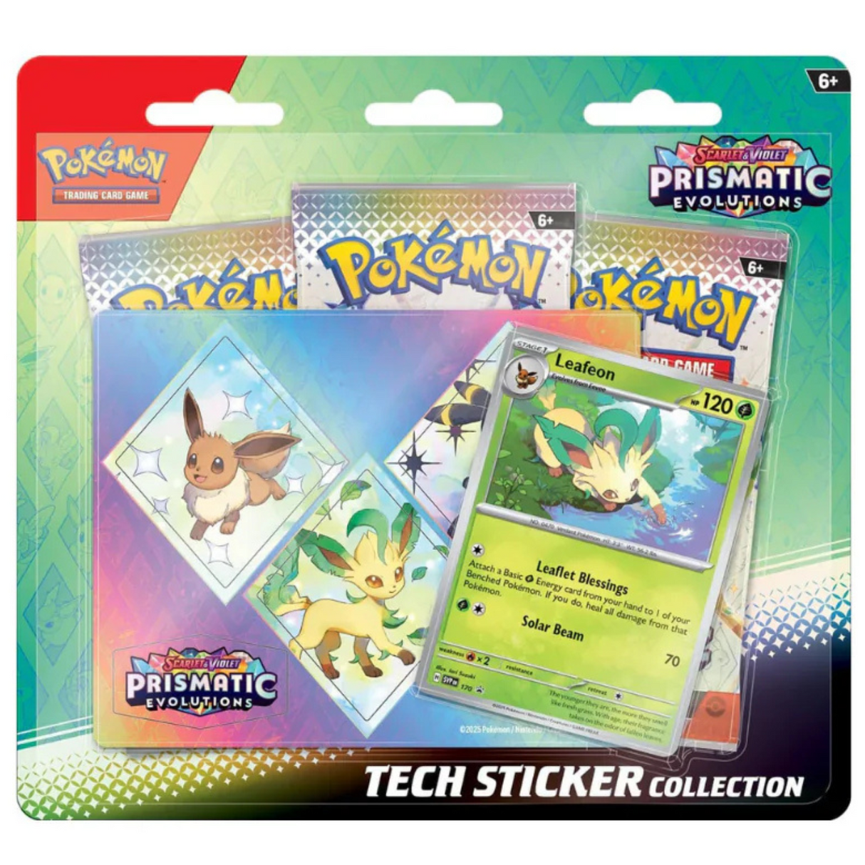 Pokemon SV8.5 Scarlet and Violet Prismatic Evolutions Tech Sticker Collection | Leafeon