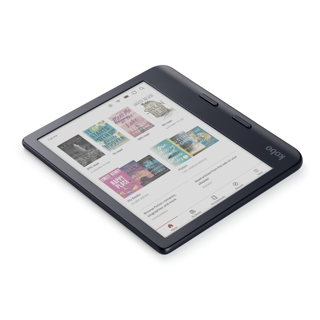 Kobo Libra Colour | eReader | 7" Glare-Free Colour E Ink Kaleido 3 Display | Dark Mode Option | Audiobooks | Waterproof | Black (Open Box, Like New)