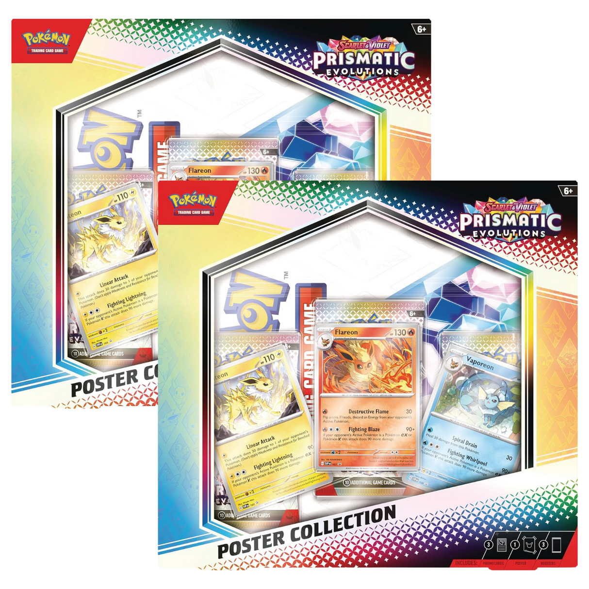 Pokemon SV8.5 Scarlet and Violet Prismatic Evolutions Poster Collection (2-Pack)