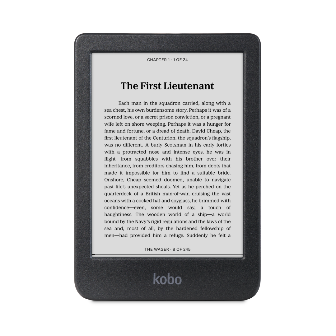 Kobo Clara BW | eReader | 6" Glare-Free Touchscreen with ComfortLight PRO | Dark Mode Option | Audiobooks | Waterproof | 16GB of Storage | Black (Open Box, Like New)