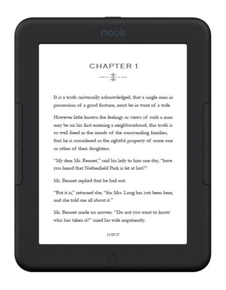 Barnes & Noble NOOK Glowlight 4e eReader | 6" Touchscreen | 8GB | Black | BNRV1000 (Open Box, Like New)