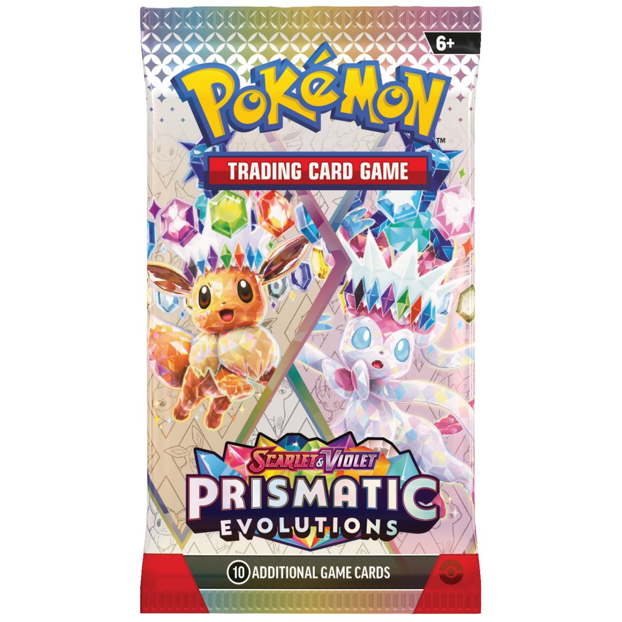 Pokemon SV8.5 Scarlet and Violet Prismatic Evolutions Art Bundle (4 Booster Packs)