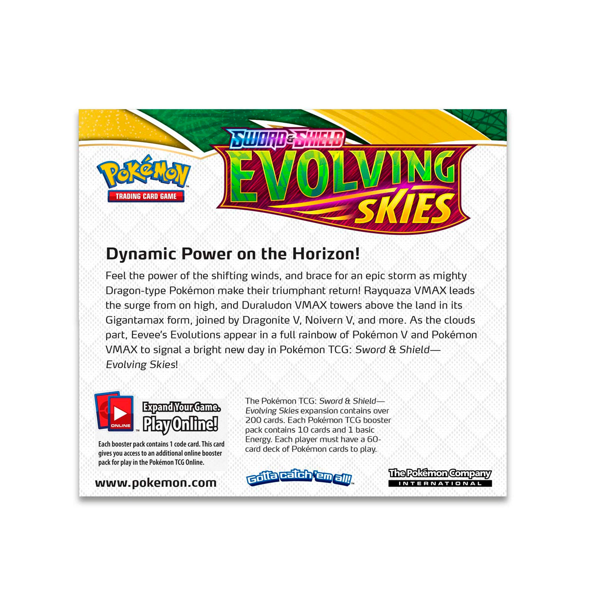 Pokemon Sword and Shield Evolving Skies Booster Display Box (36 Packs of 10 Cards)