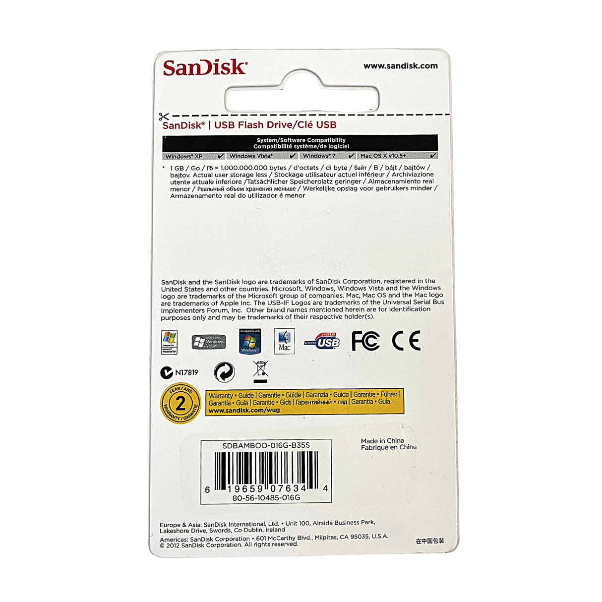 SanDisk 16GB Cruzer Bamboo USB 2.0 Drive (SDBAMBOO-016G-B35S)