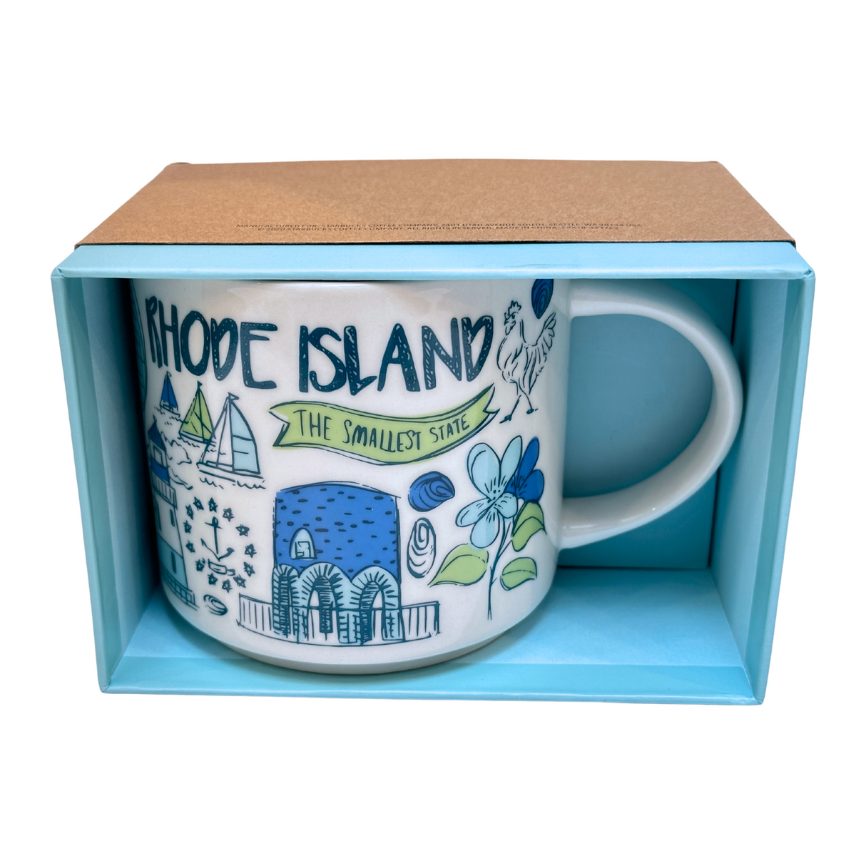 Starbucks Been There Series Rhode Island Ceramic Mug, 14 Oz