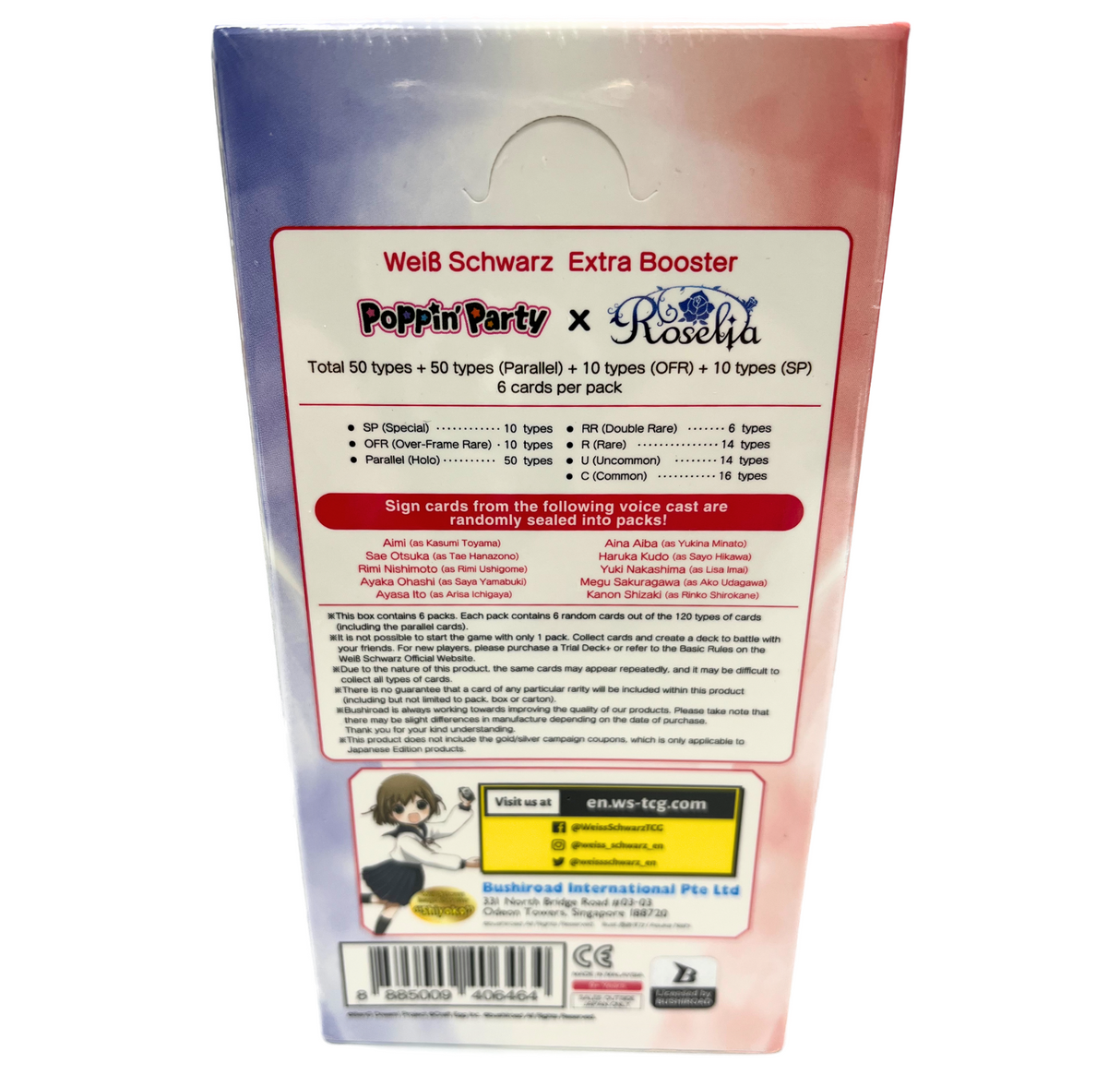 Weiss Schwarz: Poppin' Party X Roselia Extra Booster Box (6 Packs)