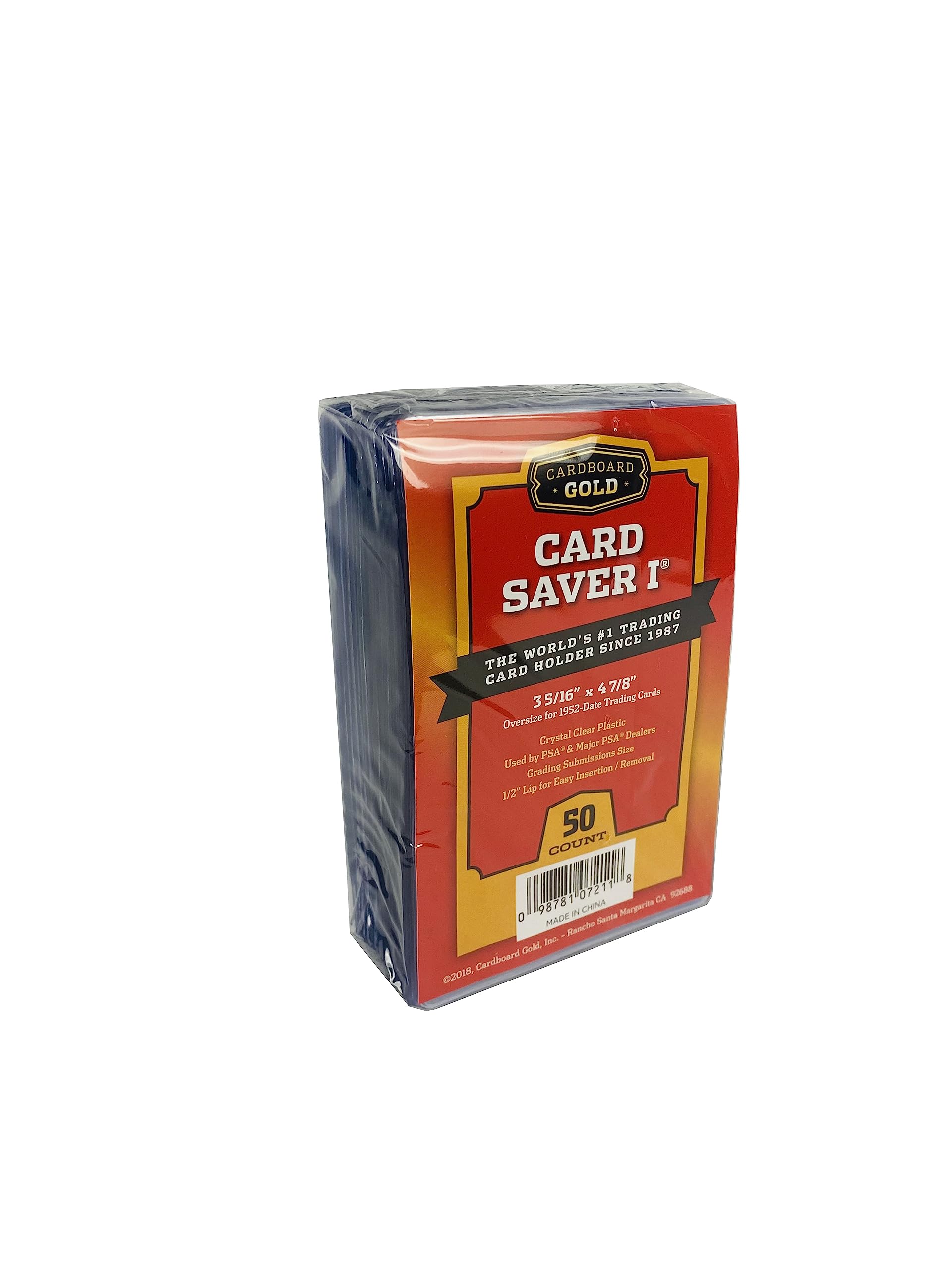 Cardboard Gold Card Saver 1 - 50ct Semi-Rigid Card Holders  - PSA Submission Size