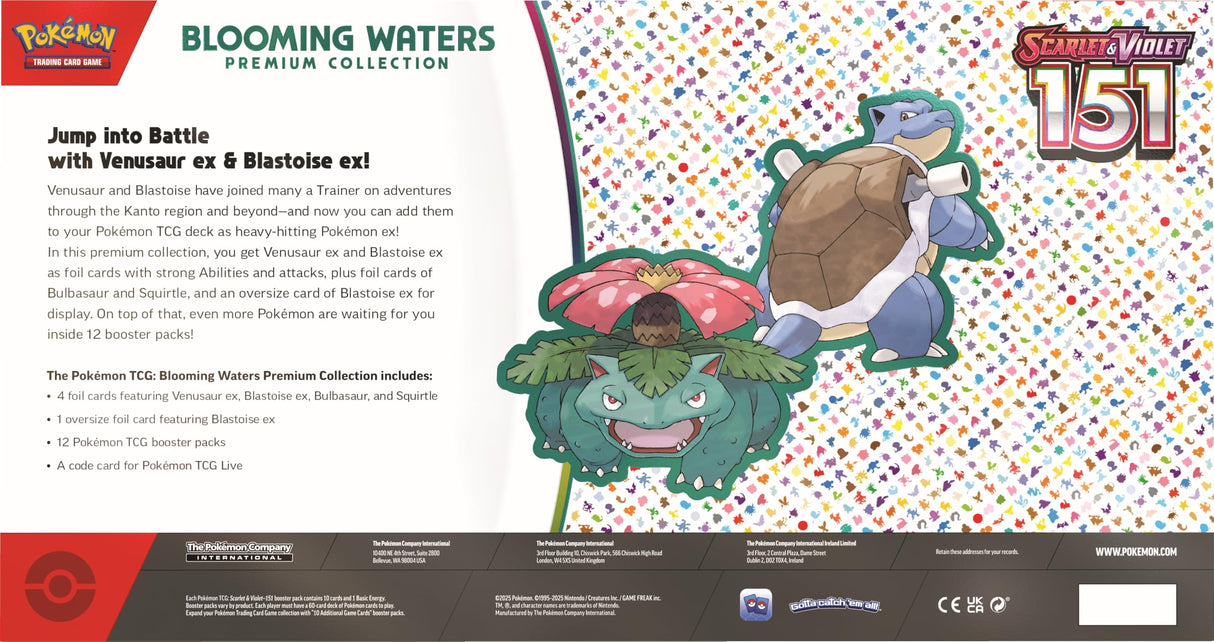 Pokemon TCG: Blooming Waters 151 Premium Collection - 12 Packs, Promos