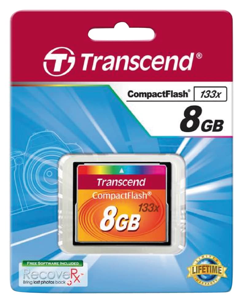 Transcend 8GB CompactFlash Memory Card 133x (TS8GCF133)