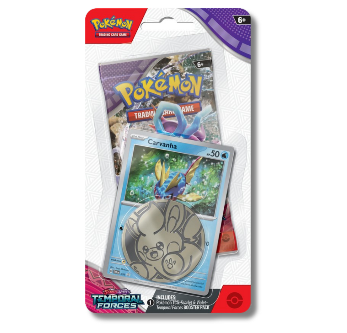 Pokemon Scarlet & Violet Temporal Forces Checklane Blister | Carvanha