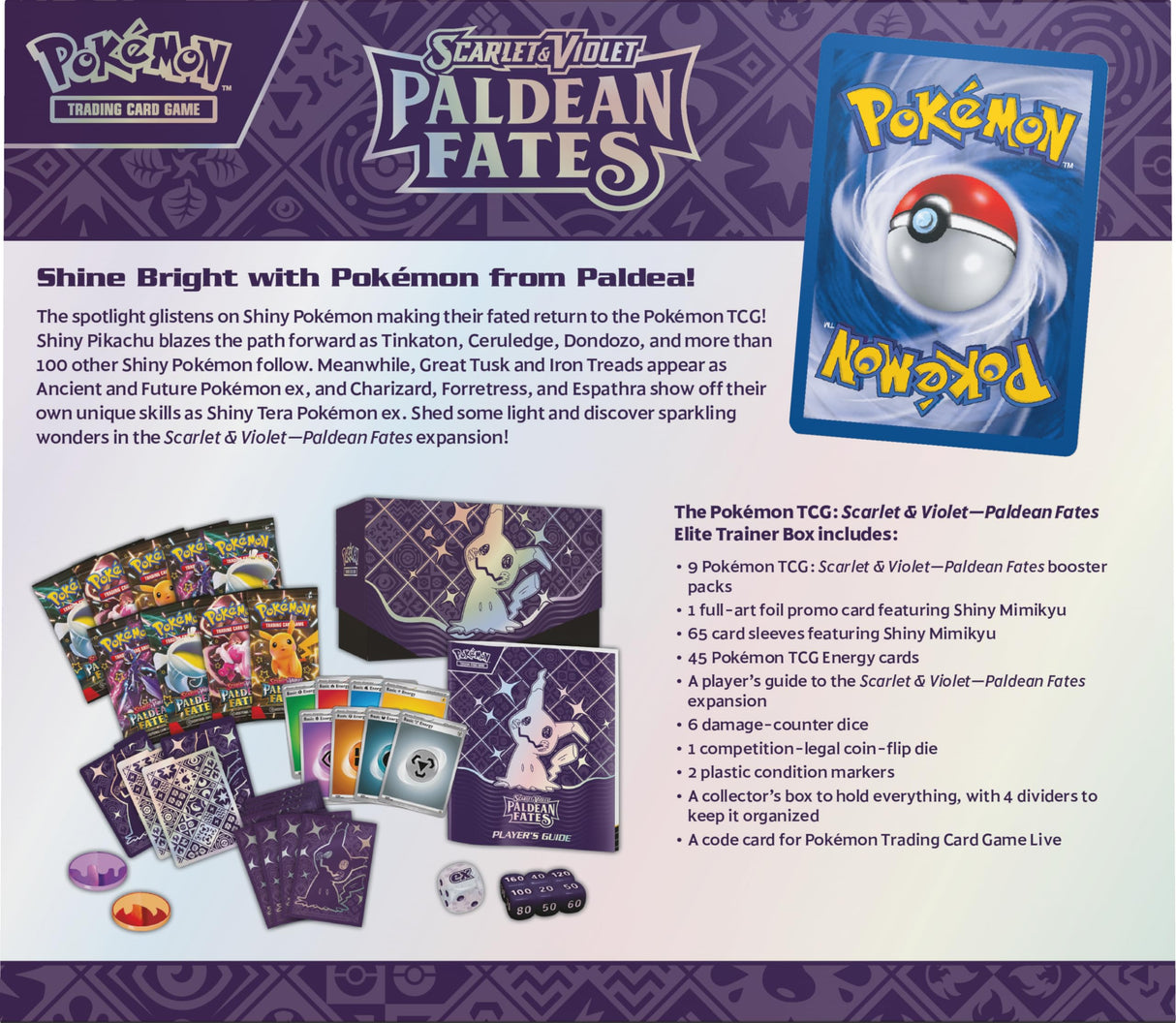 Pokemon Scarlet & Violet Paldean Fates | Elite Trainer Box