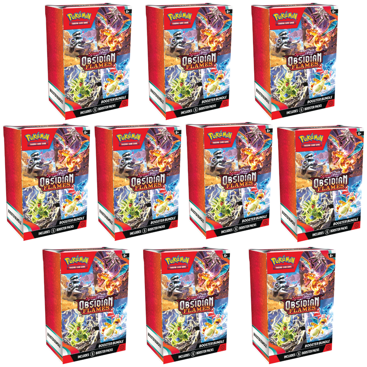 Pokemon Scarlet & Violet SV3 Obsidian Flames Booster Bundle (10-pack)