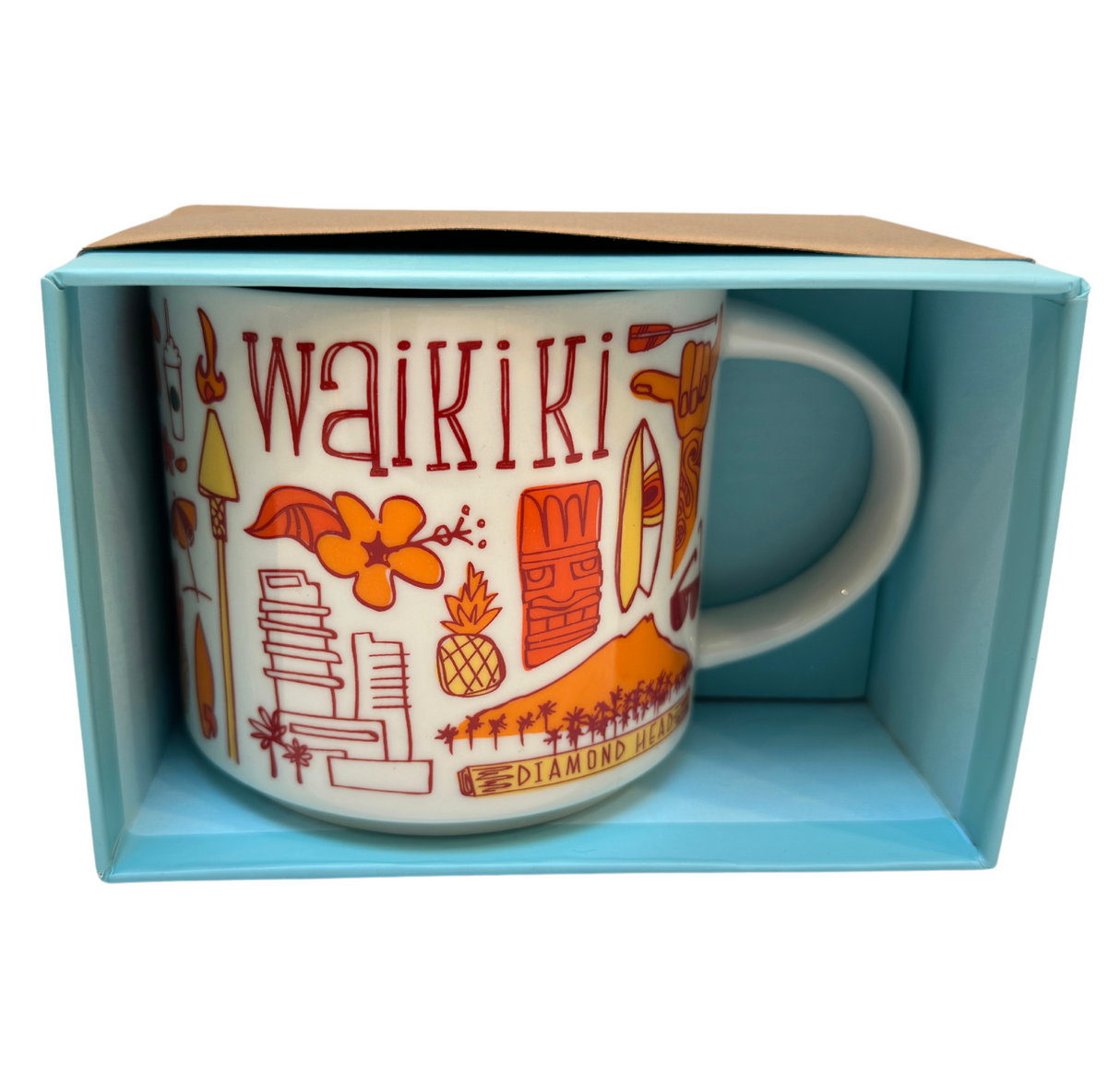Starbucks Been There Series Waikiki Ceramic Mug, 14 Oz