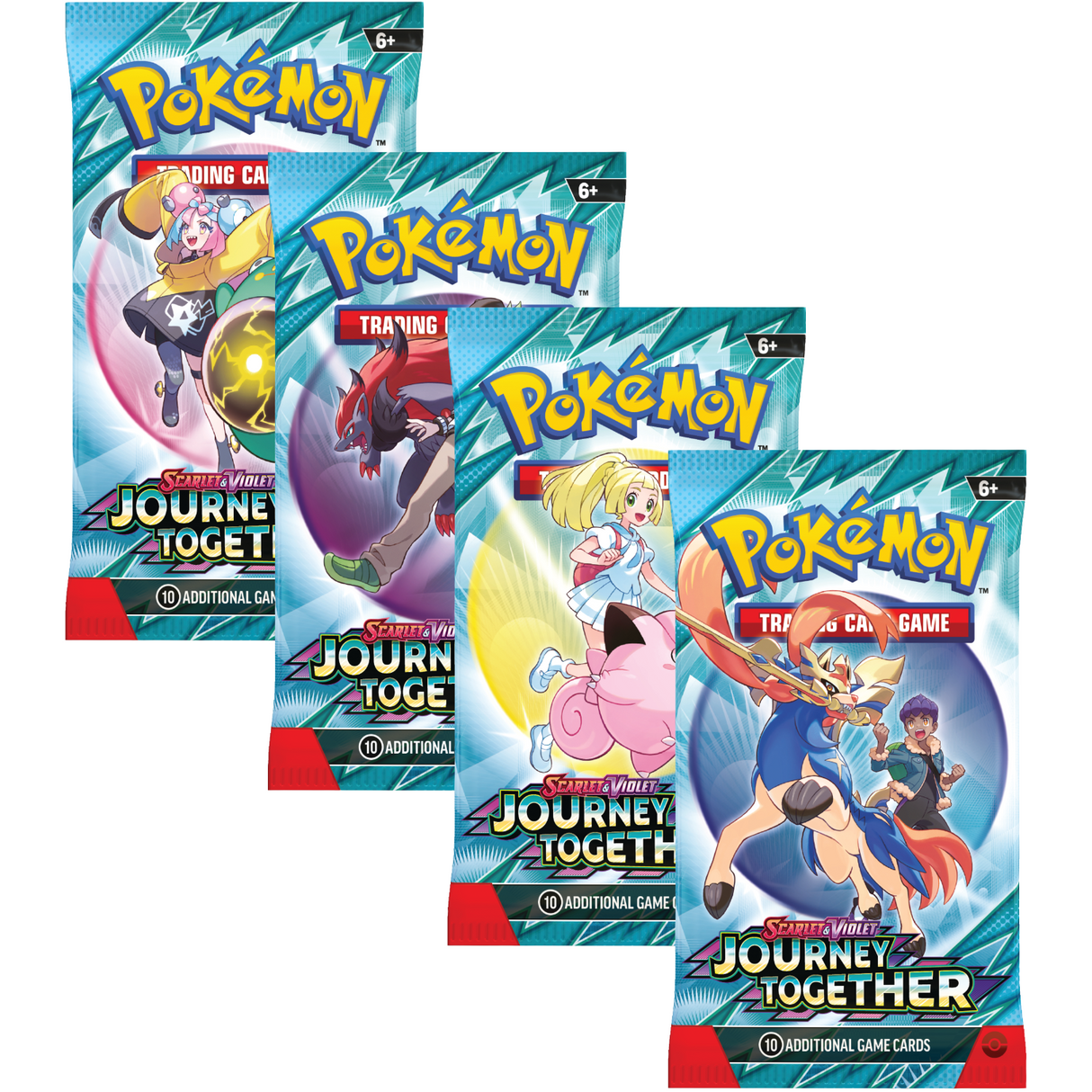 Pokemon SV9 Scarlet and Violet Journey Together Art Bundle (4 Booster Packs)