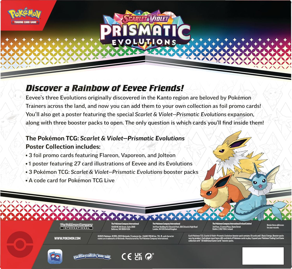 Pokemon SV8.5 Scarlet and Violet Prismatic Evolutions Poster Collection