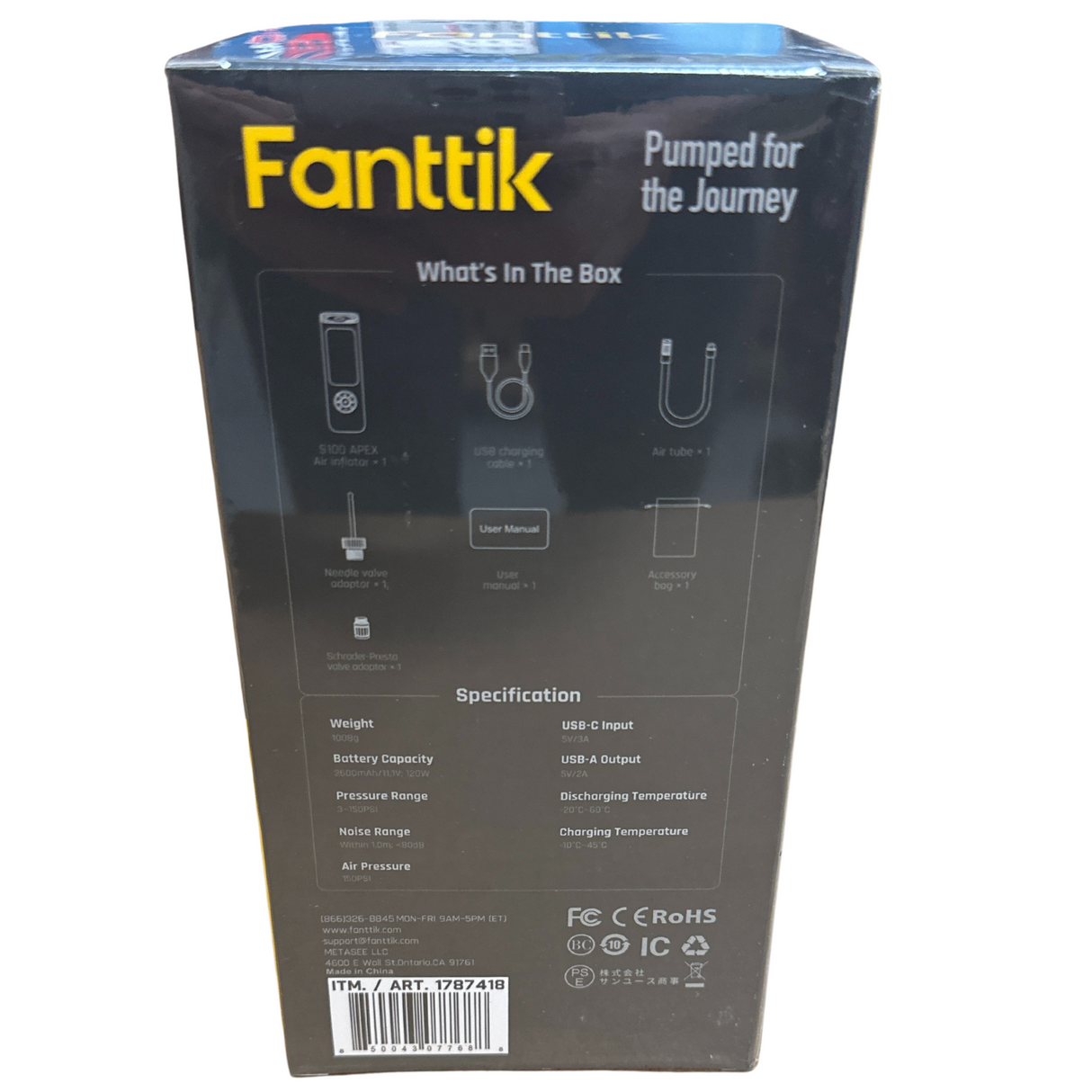 Fanttik S100 APEX Tire Inflator Portable Air Compressor & Power Bank