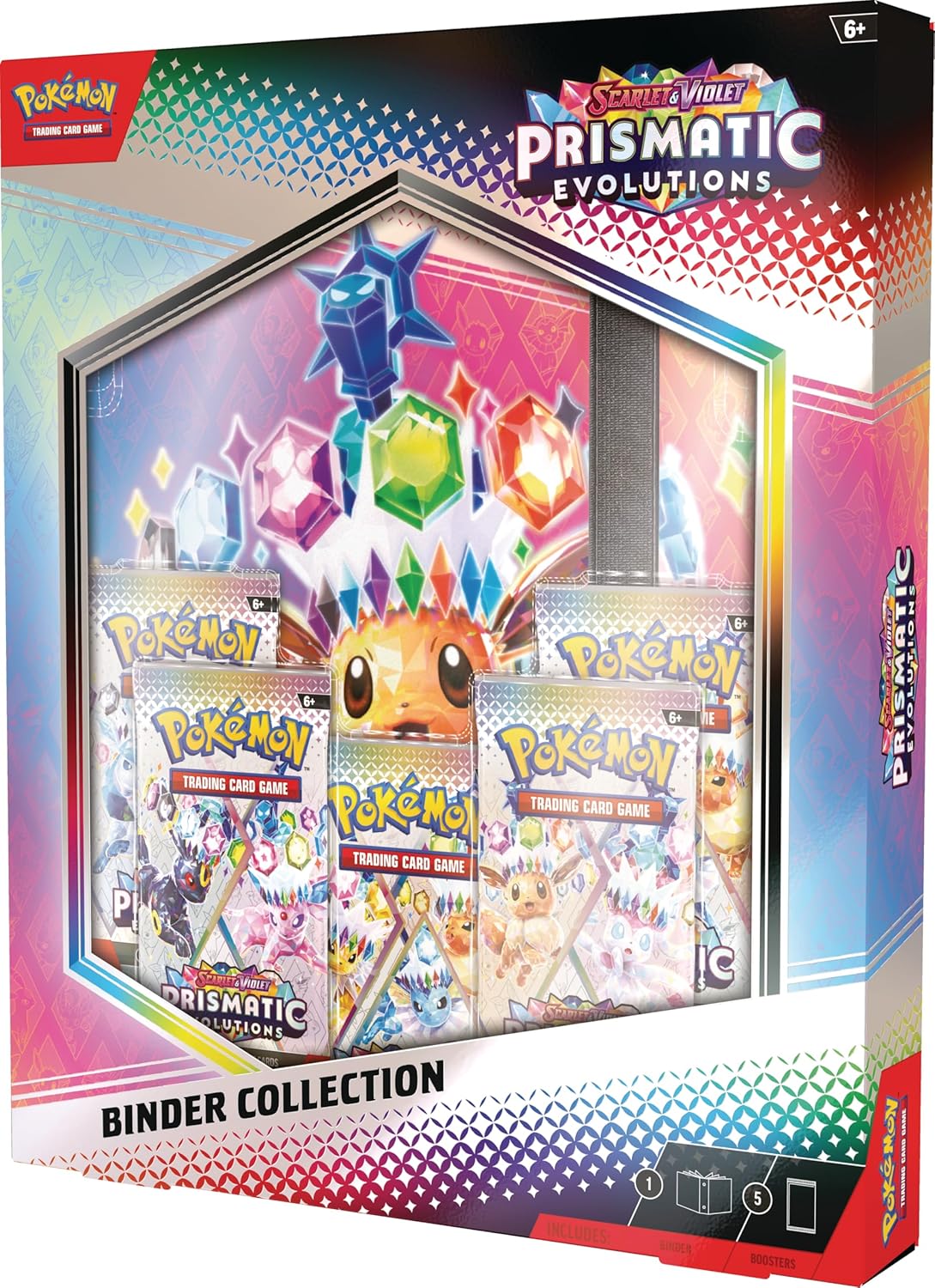 Pokemon SV8.5 Scarlet and Violet Prismatic Evolutions Binder Collection (2-Pack)
