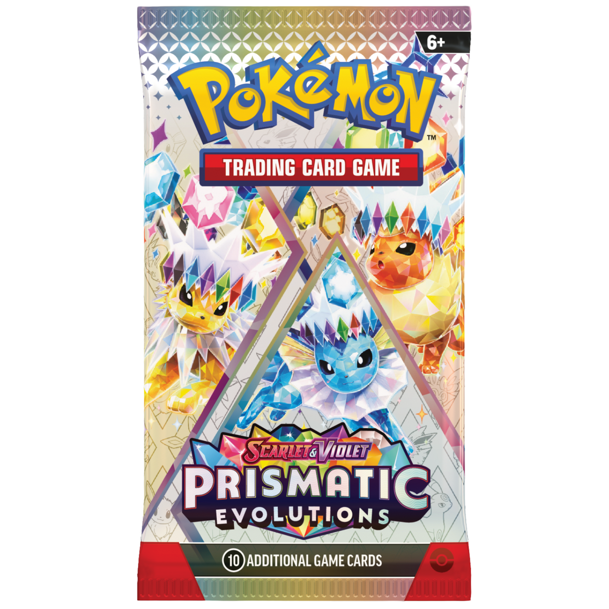 Pokemon SV8.5 Scarlet and Violet Prismatic Evolutions Art Bundle (4 Booster Packs)