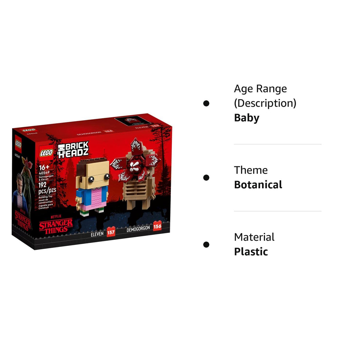 LEGO BrickHeadz Demogorgon and Eleven - Stranger Things