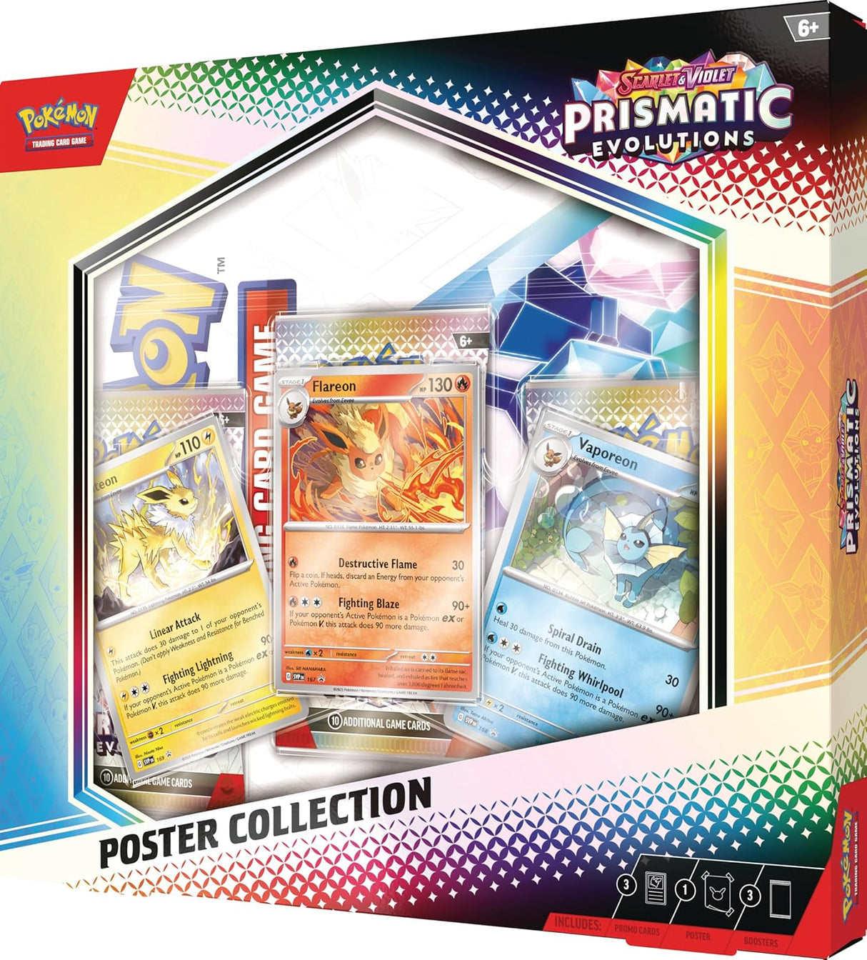 Pokemon SV8.5 Scarlet and Violet Prismatic Evolutions Poster Collection (2-Pack)