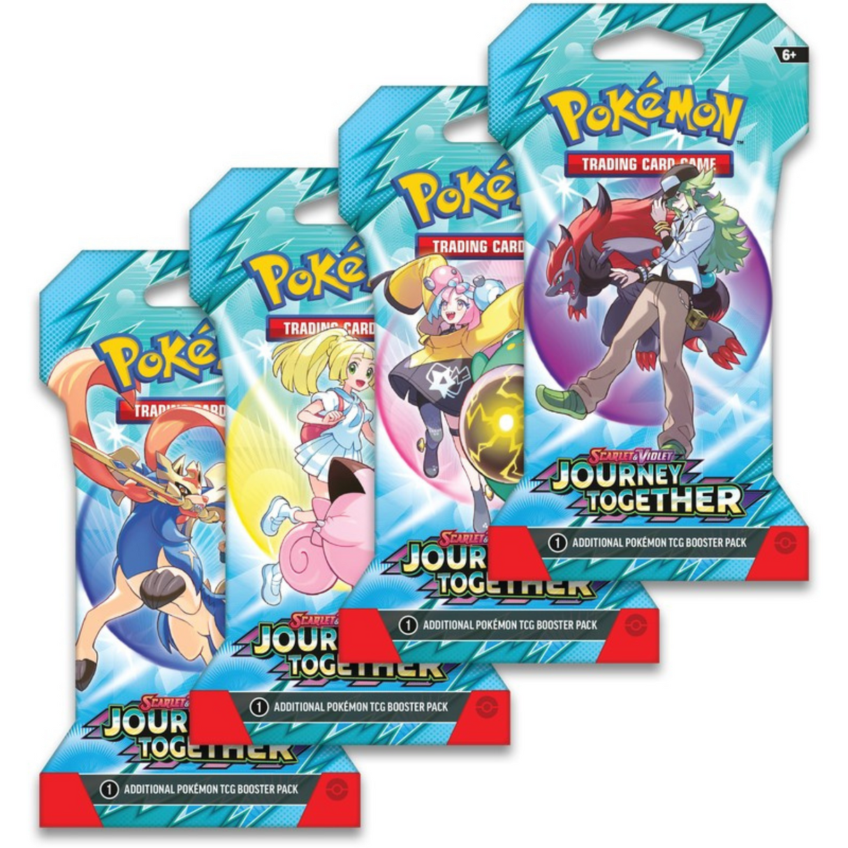 Pokemon Scarlet & Violet Journey Together Art Bundle (4 Sleeved Booster Packs)