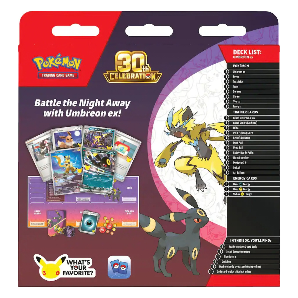 Pokémon 30th Celebration Battle Deck | Espeon & Umbreon