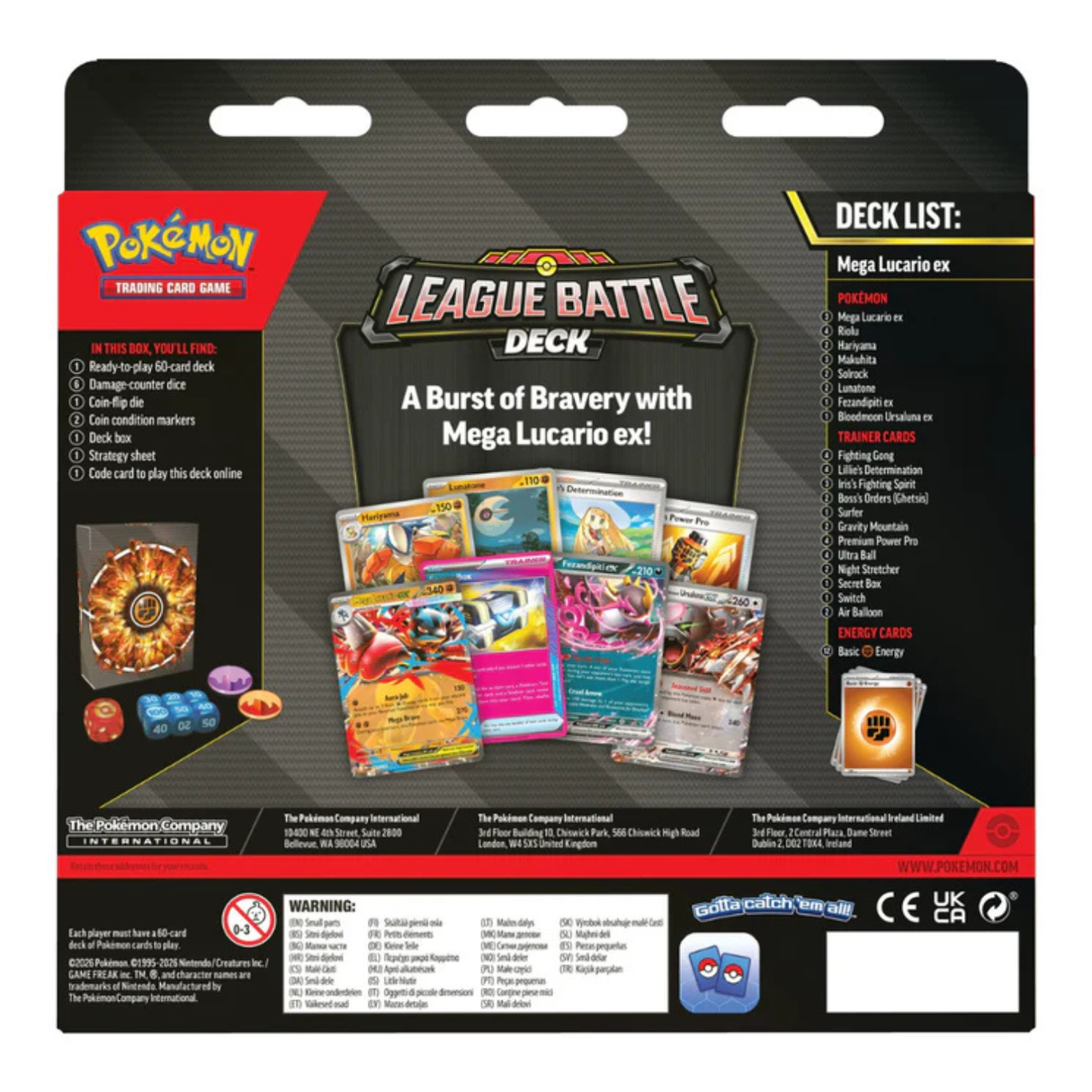 Pokemon Mega Lucario ex League Battle Deck