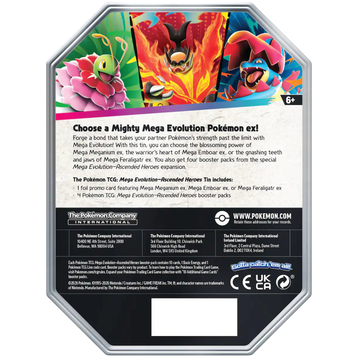 Pokemon ME2.5 Mega Evolution Ascended Heroes Tin | Mega Meganium ex
