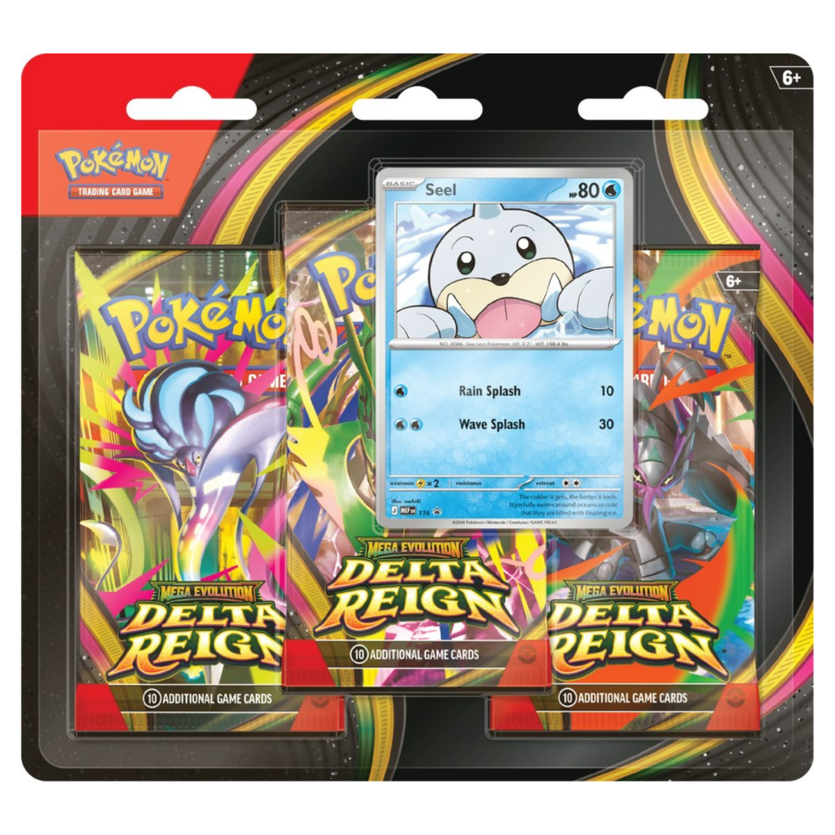 Pokemon ME6 Mega Evolution Delta Reign 3-Pack Blister | Seel