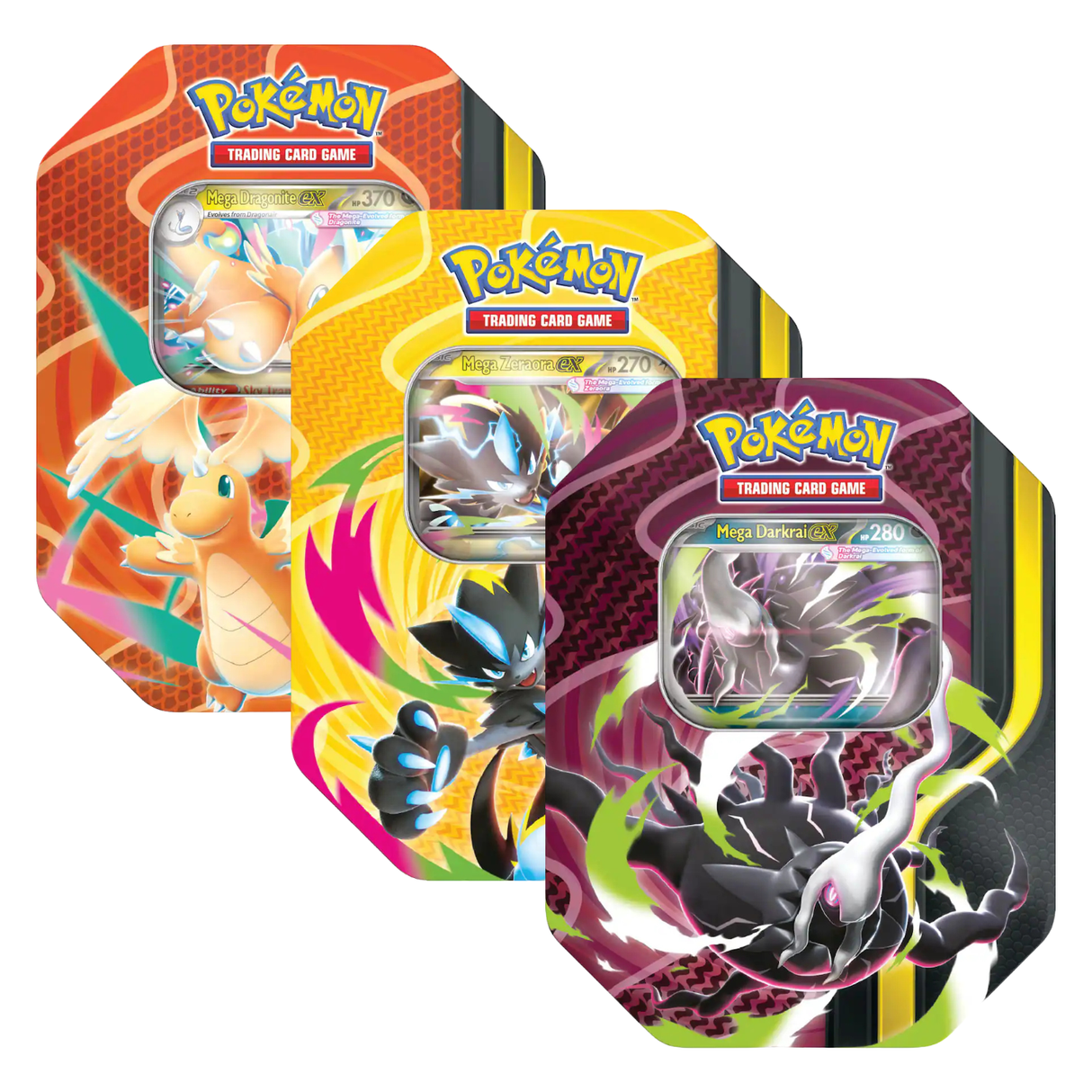 Pokemon Mega Forces Tin Art Set | 3 Tins (One of Each Artwork)