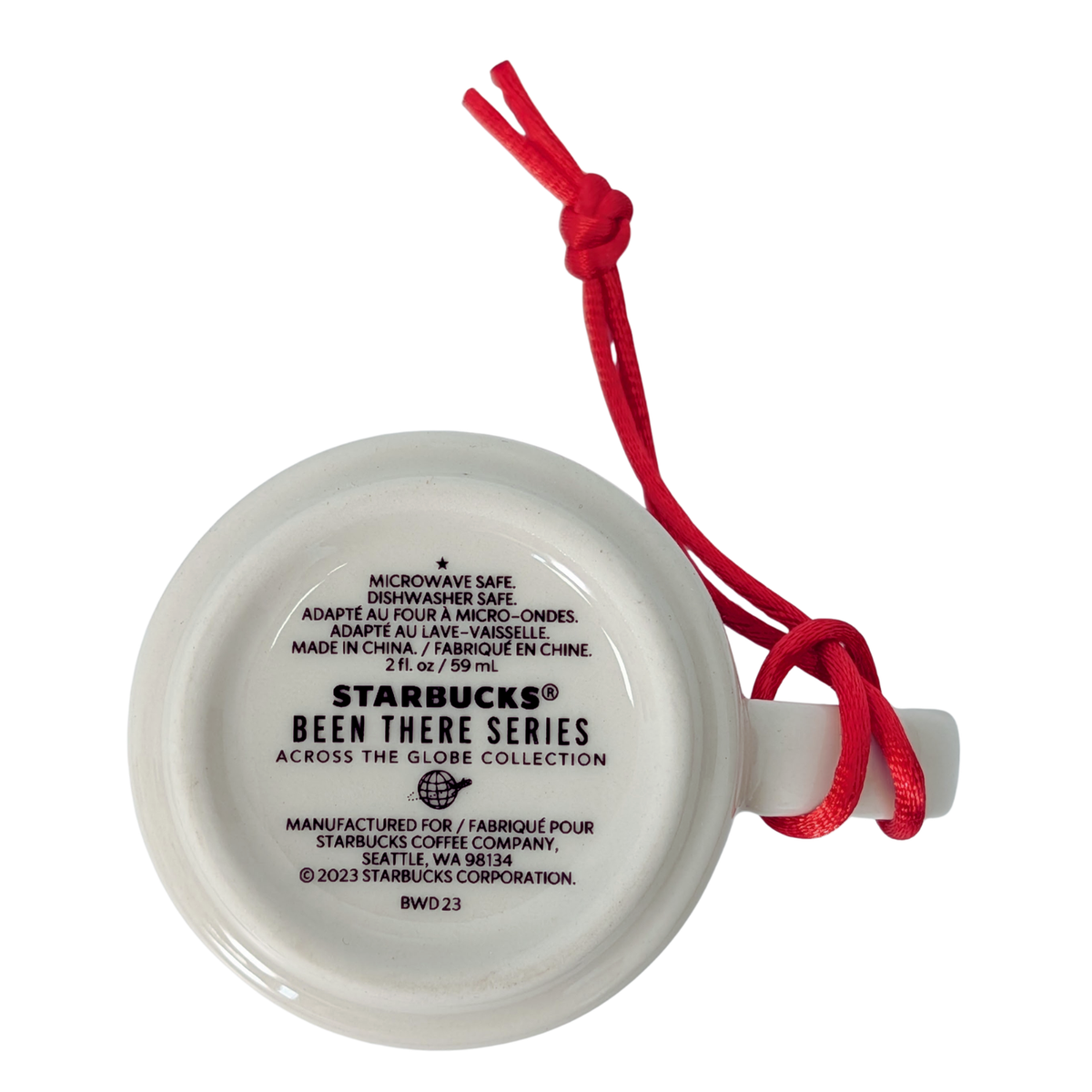 Starbucks Been There Series Canada Ceramic Demitasse Ornament, 2 Oz