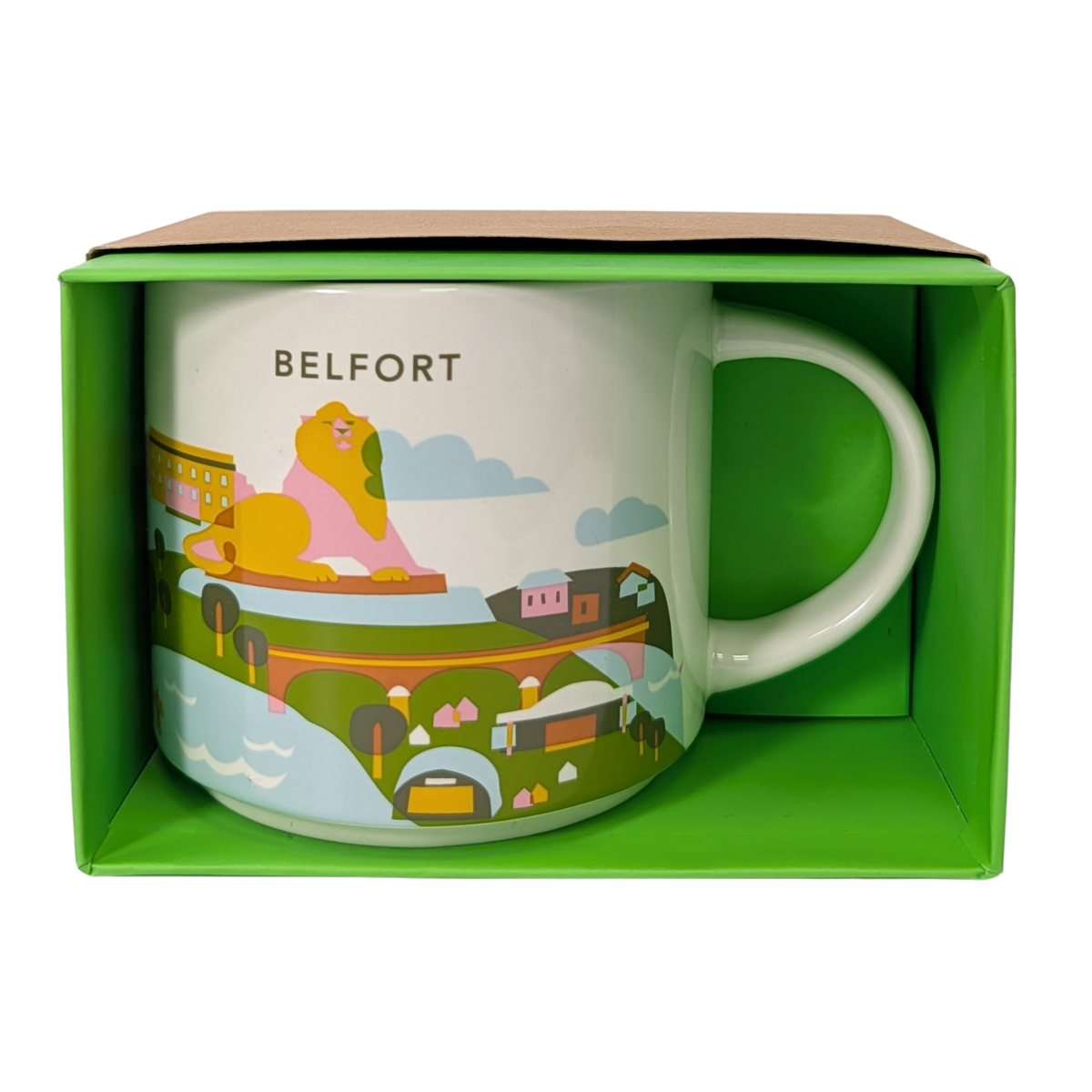 Starbucks You Are Here Series Belfort Ceramic Mug, 14 Oz