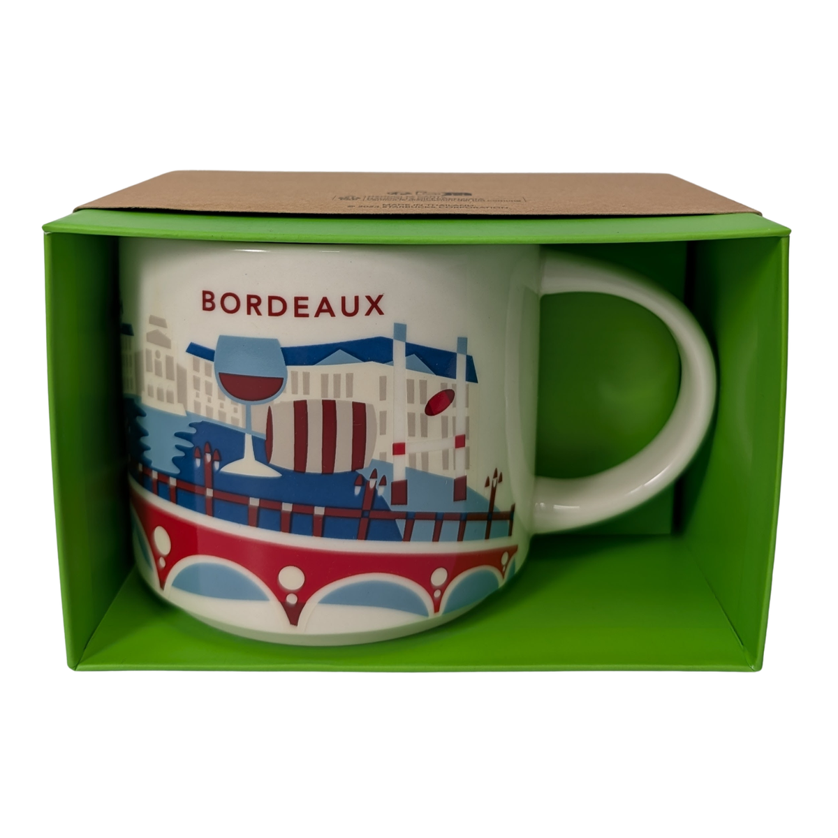 Starbucks You Are Here Series Bordeaux Ceramic Mug, 14 Oz