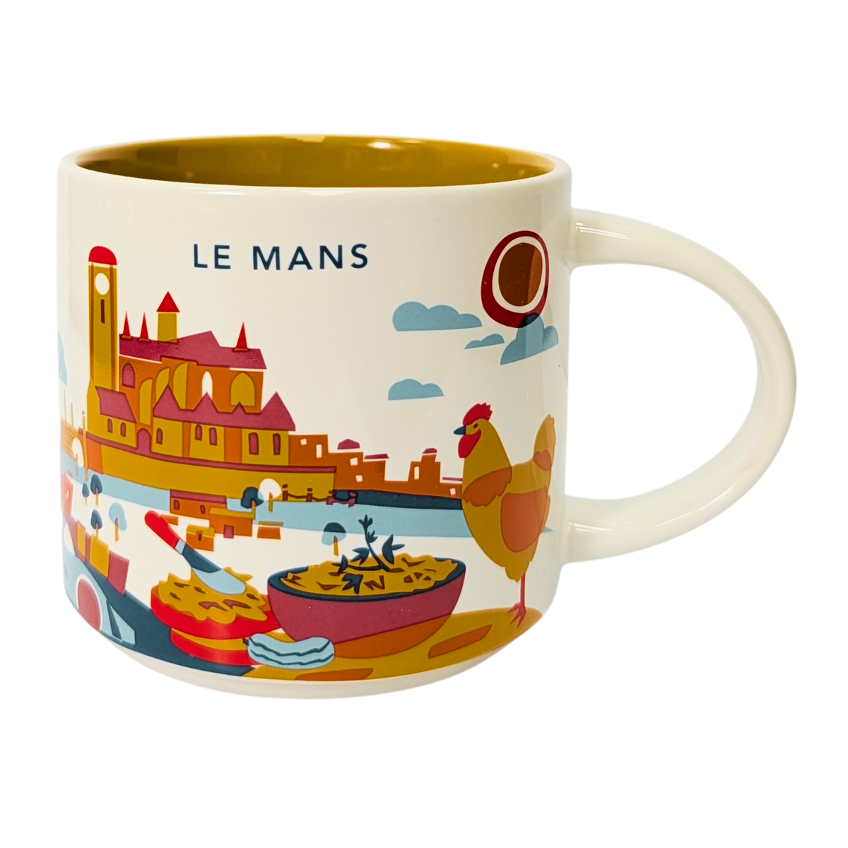 Starbucks You Are Here Series Le Mans Ceramic Mug, 14 Oz