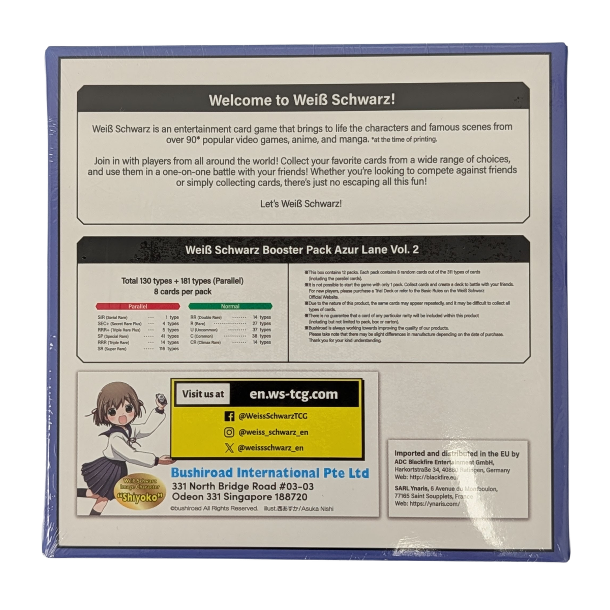 Weiss Schwarz Azur Lane Vol 2 Booster Display
