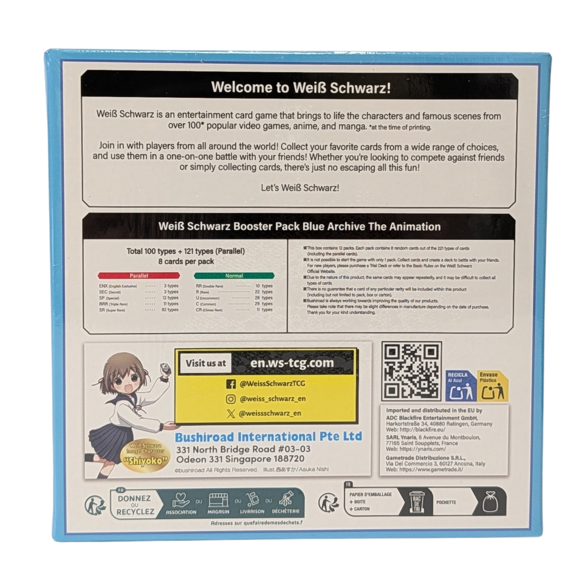 Weiss Schwarz Blue Archive The Animation Booster Display