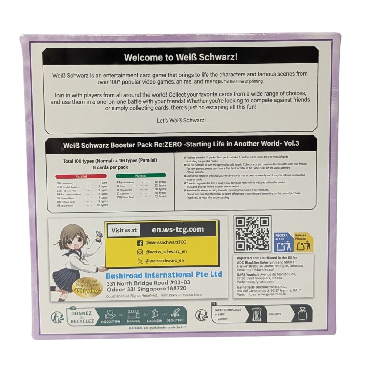 Weiss Schwarz Re:Zero - Starting Life in Another World vol. 3 Booster Box