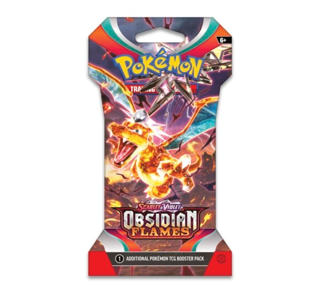 Pokemon Scarlet & Violet Obsidian Flames | 4 Sleeved Boosters Packs (Artwork Pack)