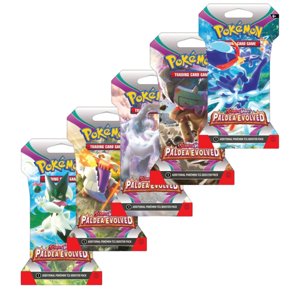 Pokemon Scarlet & Violet Paldea Evolved | 5 Sleeved Boosters Packs (Artwork Pack)