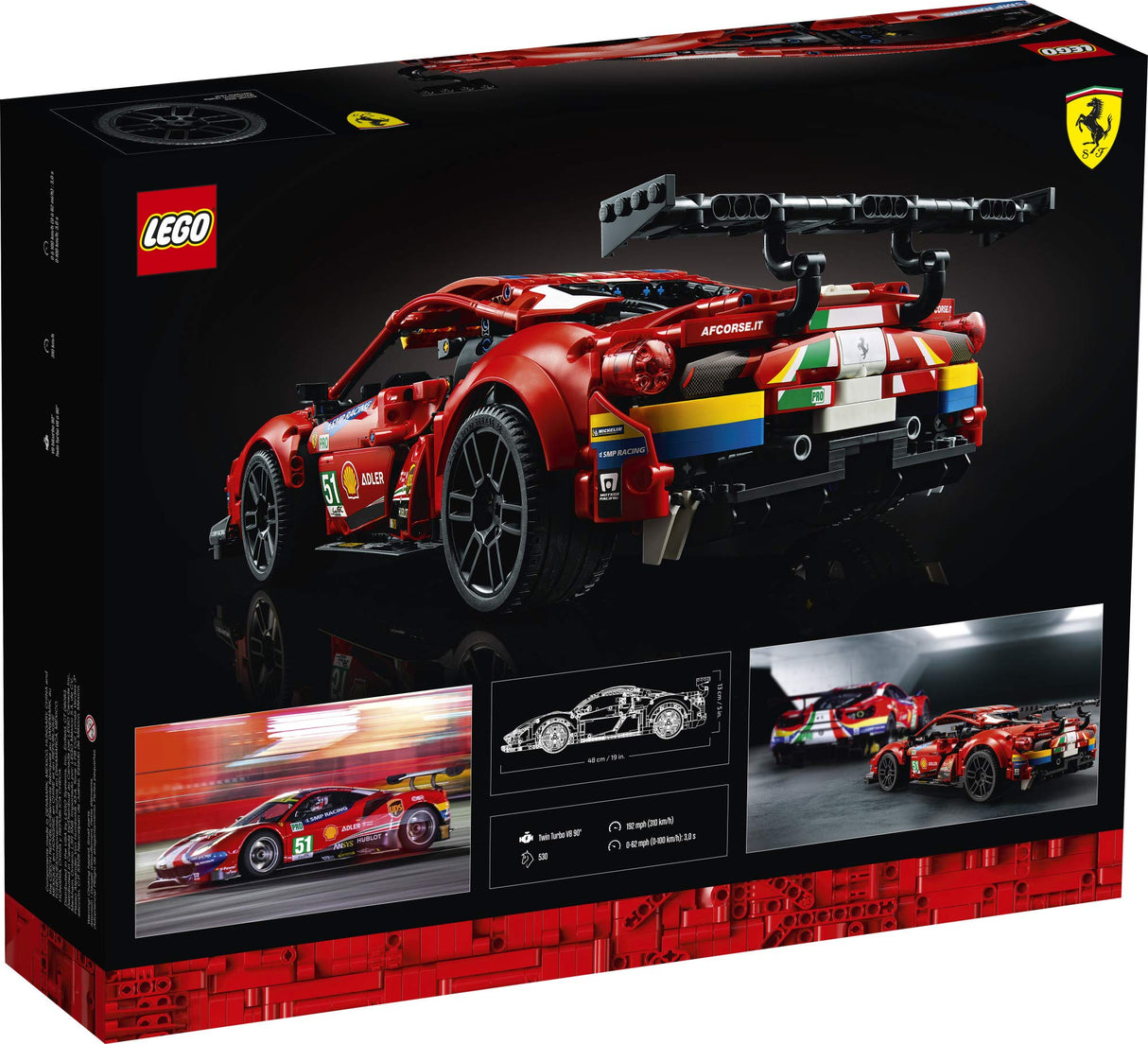 LEGO Technic Ferrari 488 GTE AF Corse #51 42125 Building Kit (1,677 Pieces)
