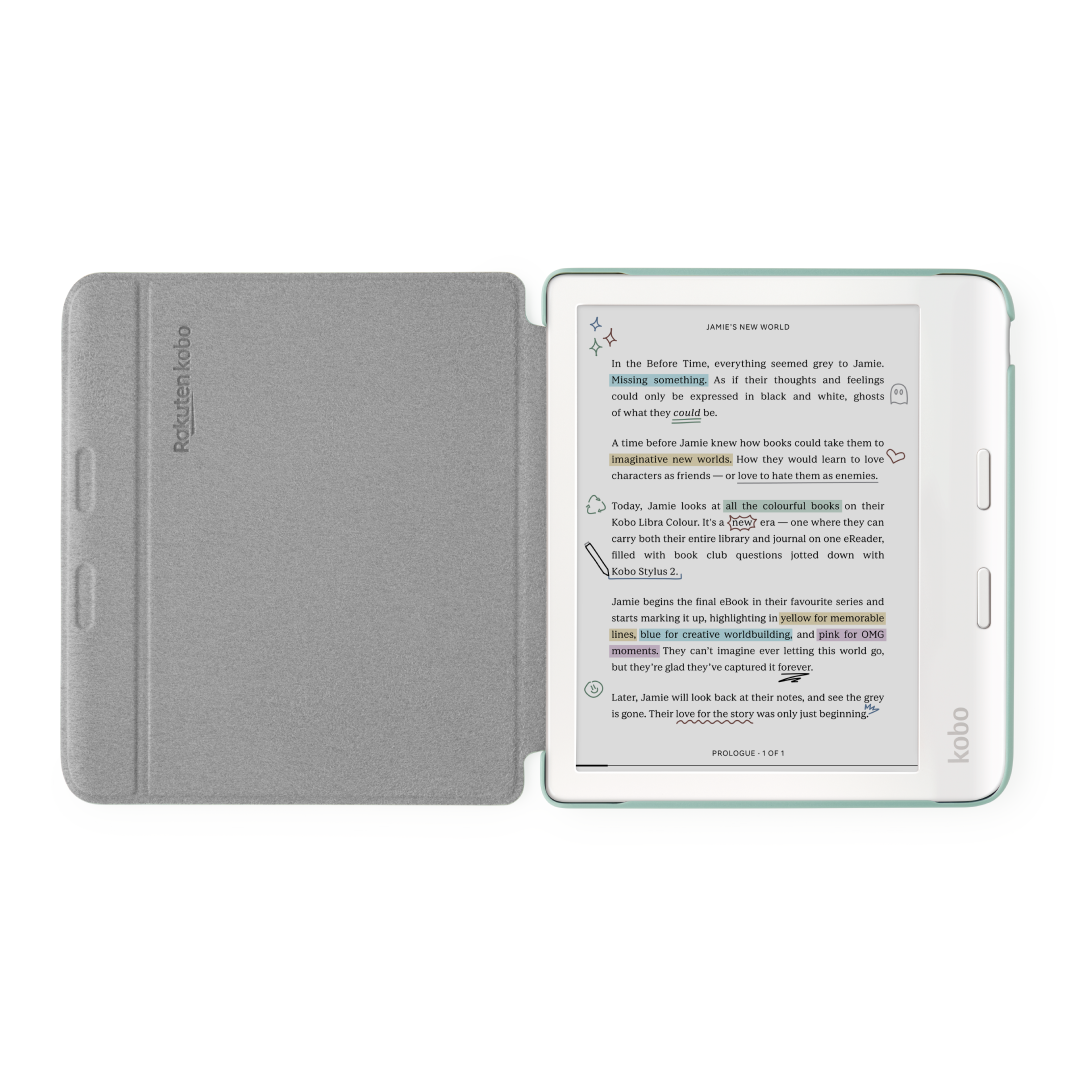 Kobo Libra Colour Basic SleepCover Case - Sleep/Wake Technology - Vegan Leather (Garden Green)