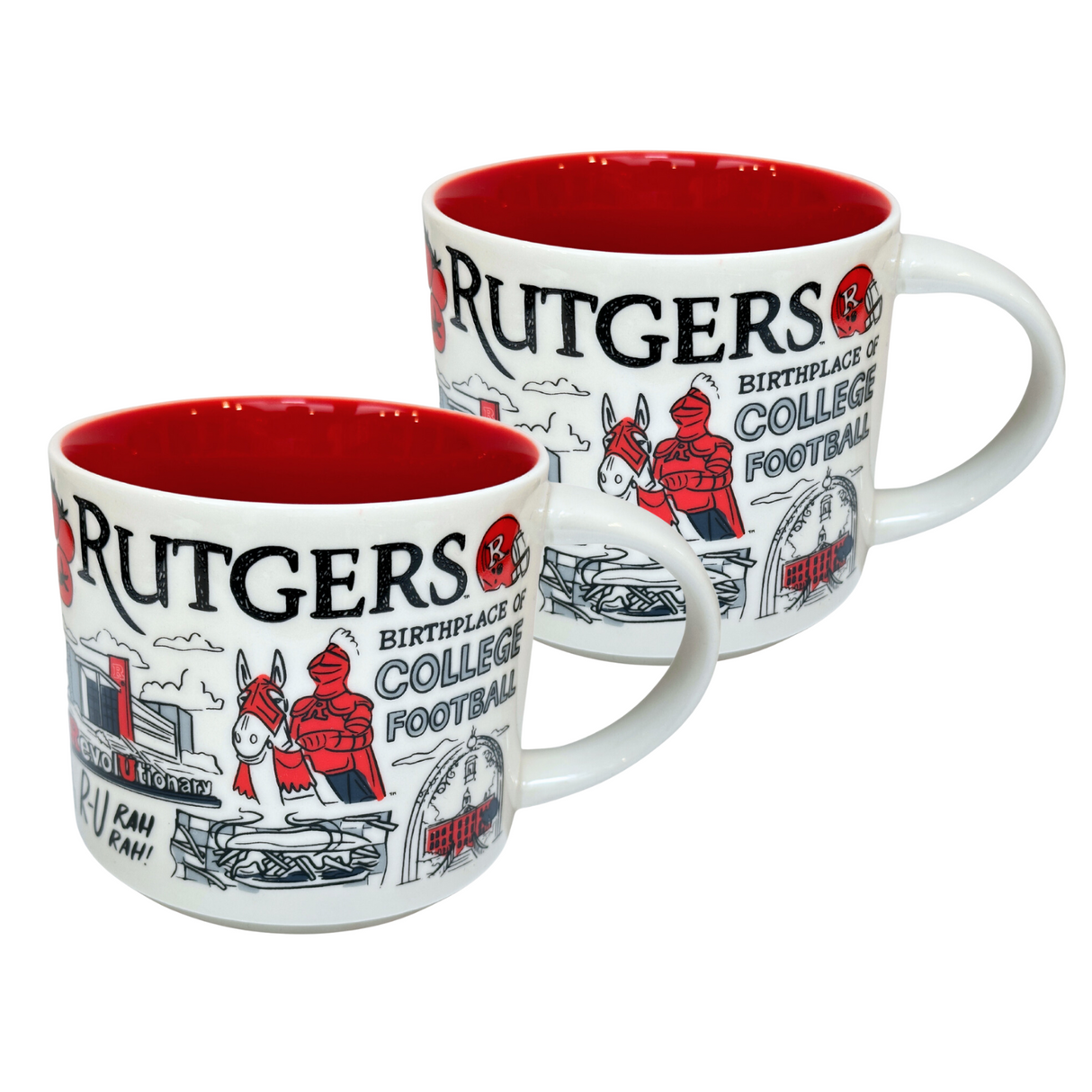 Starbucks Been There Series Rutgers College Ceramic Mug, 14 Oz (2-Pack)