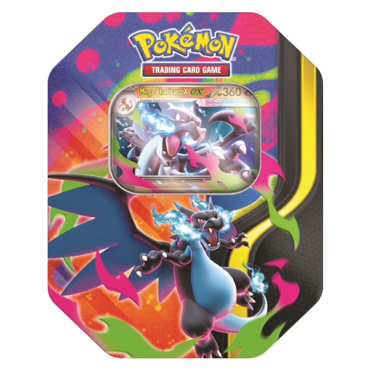 Pokemon TCG Mega Evolution Tin | Mega Charizard X ex