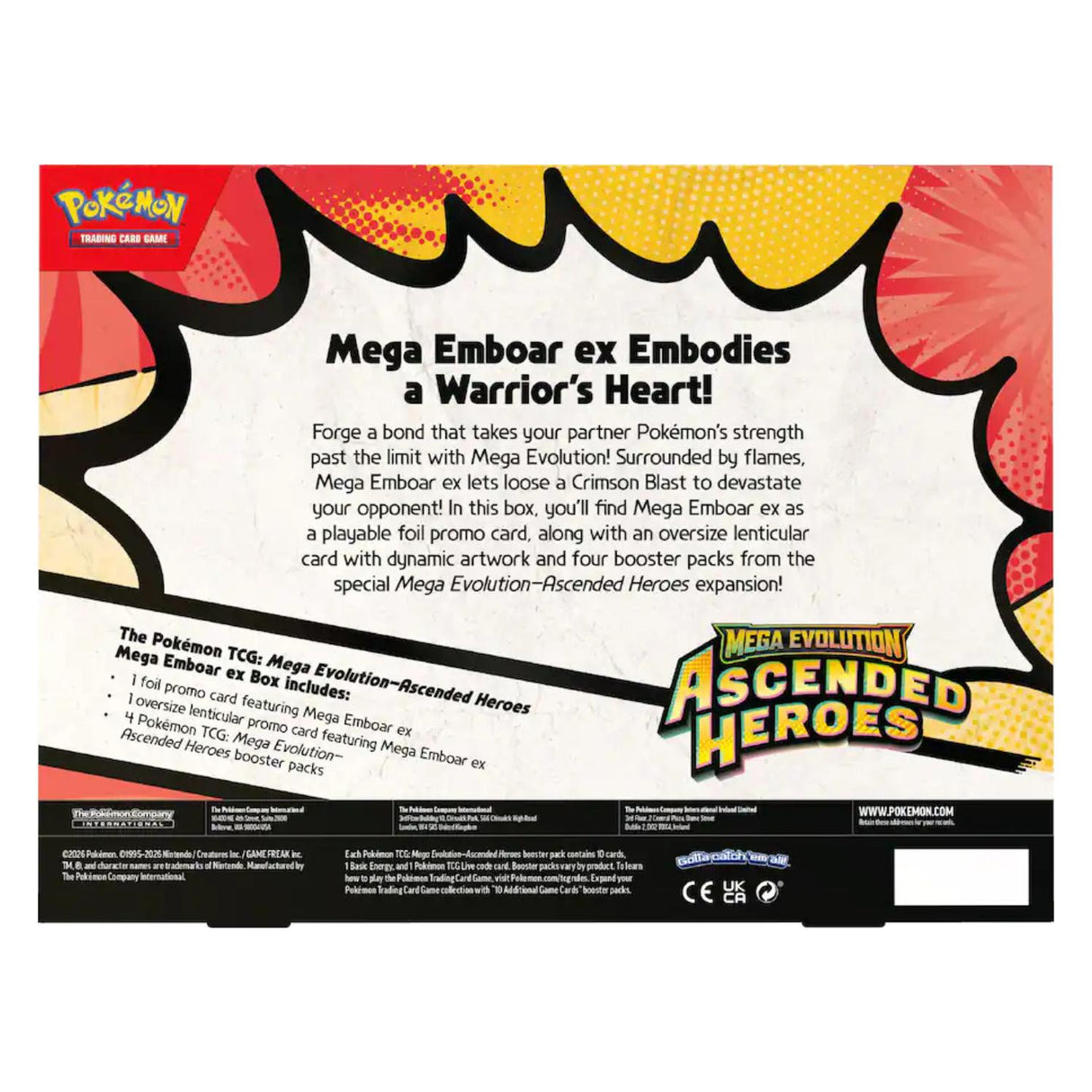 Pokemon ME2.5 Ascended Heroes ex Box | Mega Emboar ex