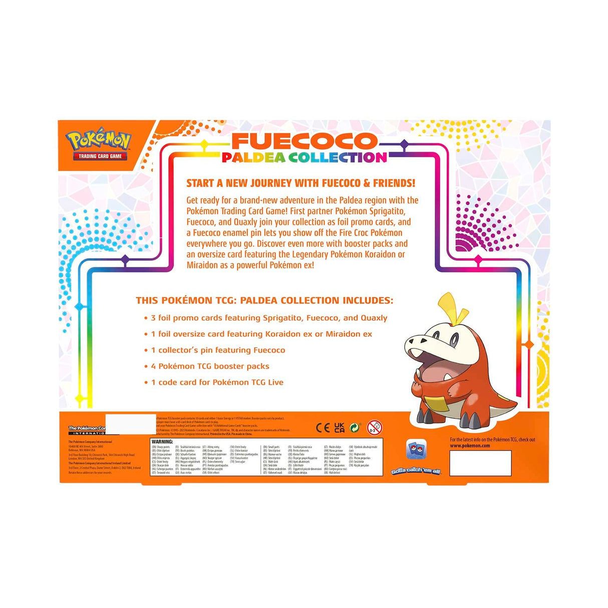 Pokemon TCG: Paldea Pin Collection - Fuecoco